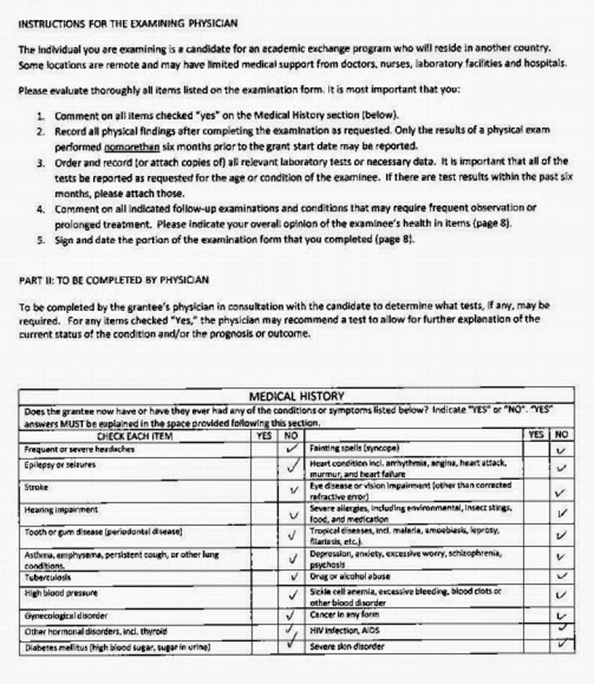 Expecting Departure Abroad: Preparing Medical Check-up and Grant Contract Documents