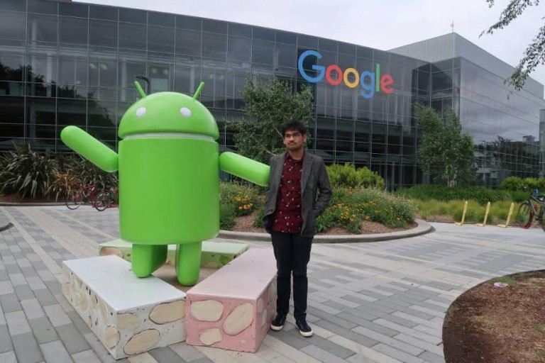 In front of Google's office during a business trip to Silicon Valley, USA in May 2017