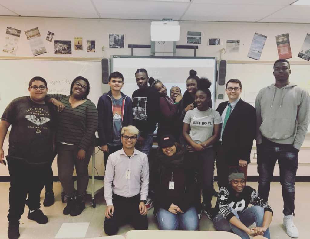 Robinson at Bronx High School for his first internship