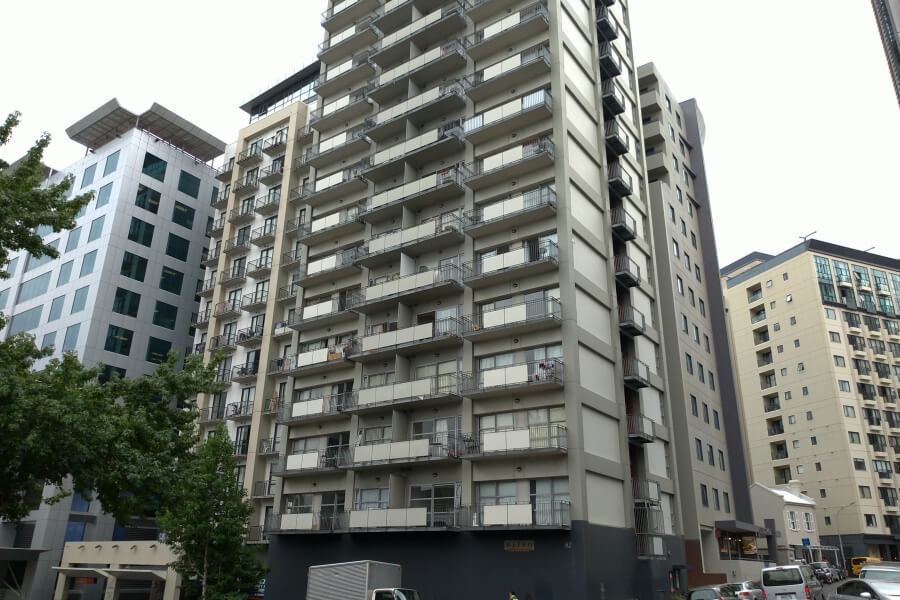 Beberapa gedung apartemen di Auckland