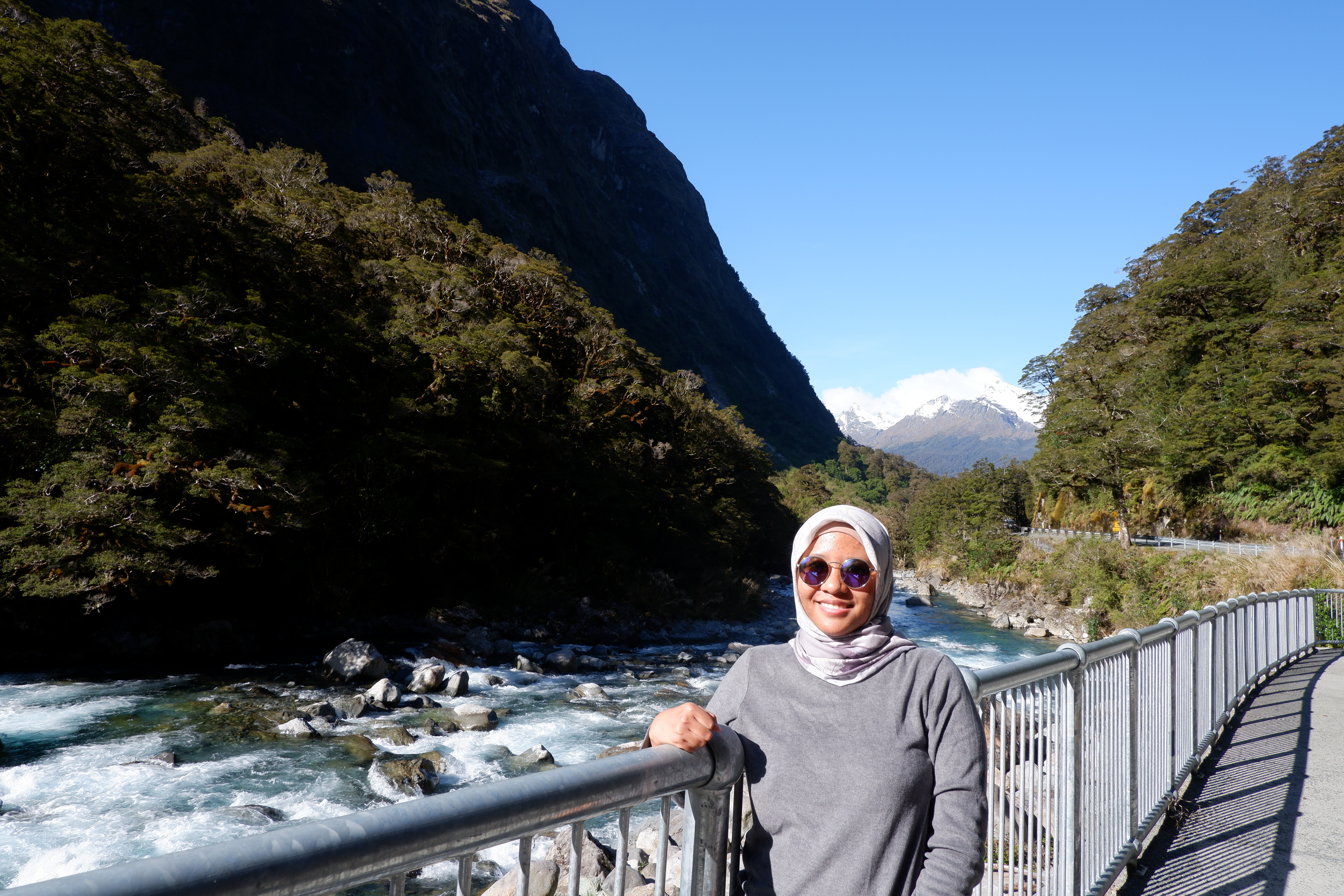 Fara Shabira Arrasya, the author, while travelling in New Zealand