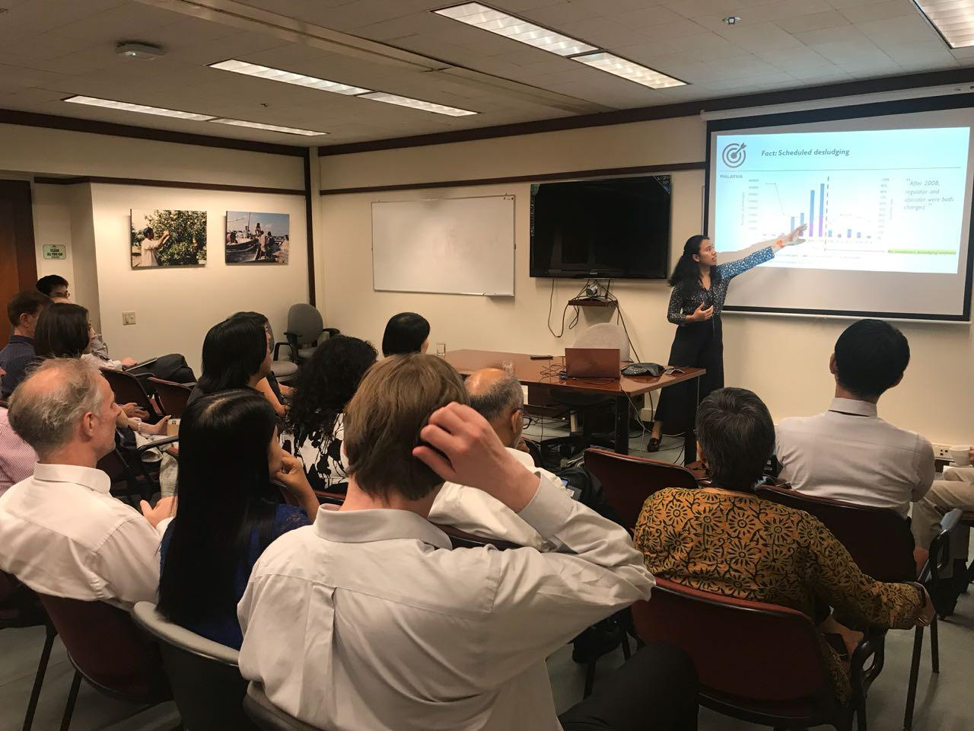 Figure 2. My final internship presentation in ADB. Photo by author.